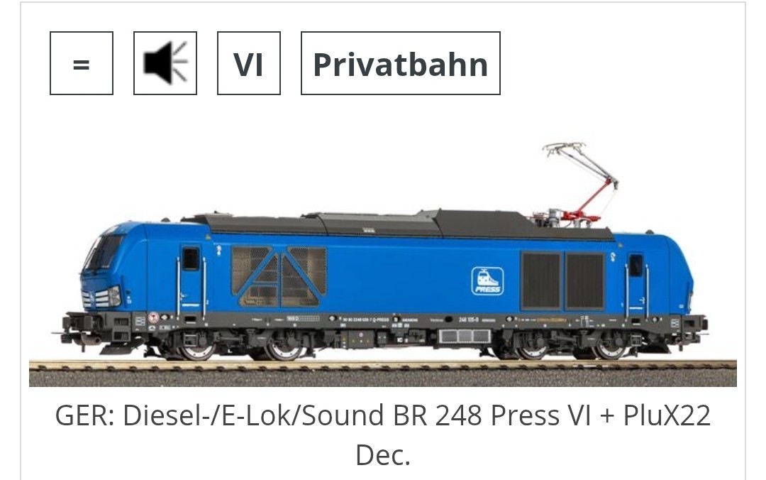 Piko BR 248 Dual Mode Locomotive 51177 HO Scale DCC Sound