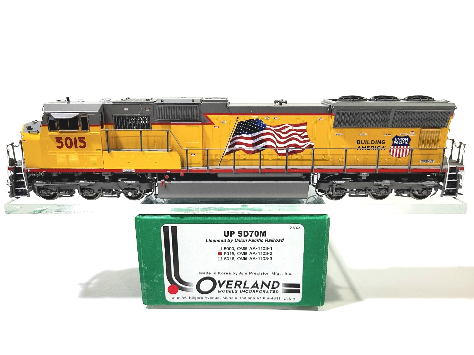Overland OMI UP SD70M Union Pacific Flared Radiators #5015 HO Brass #AA-1103-2