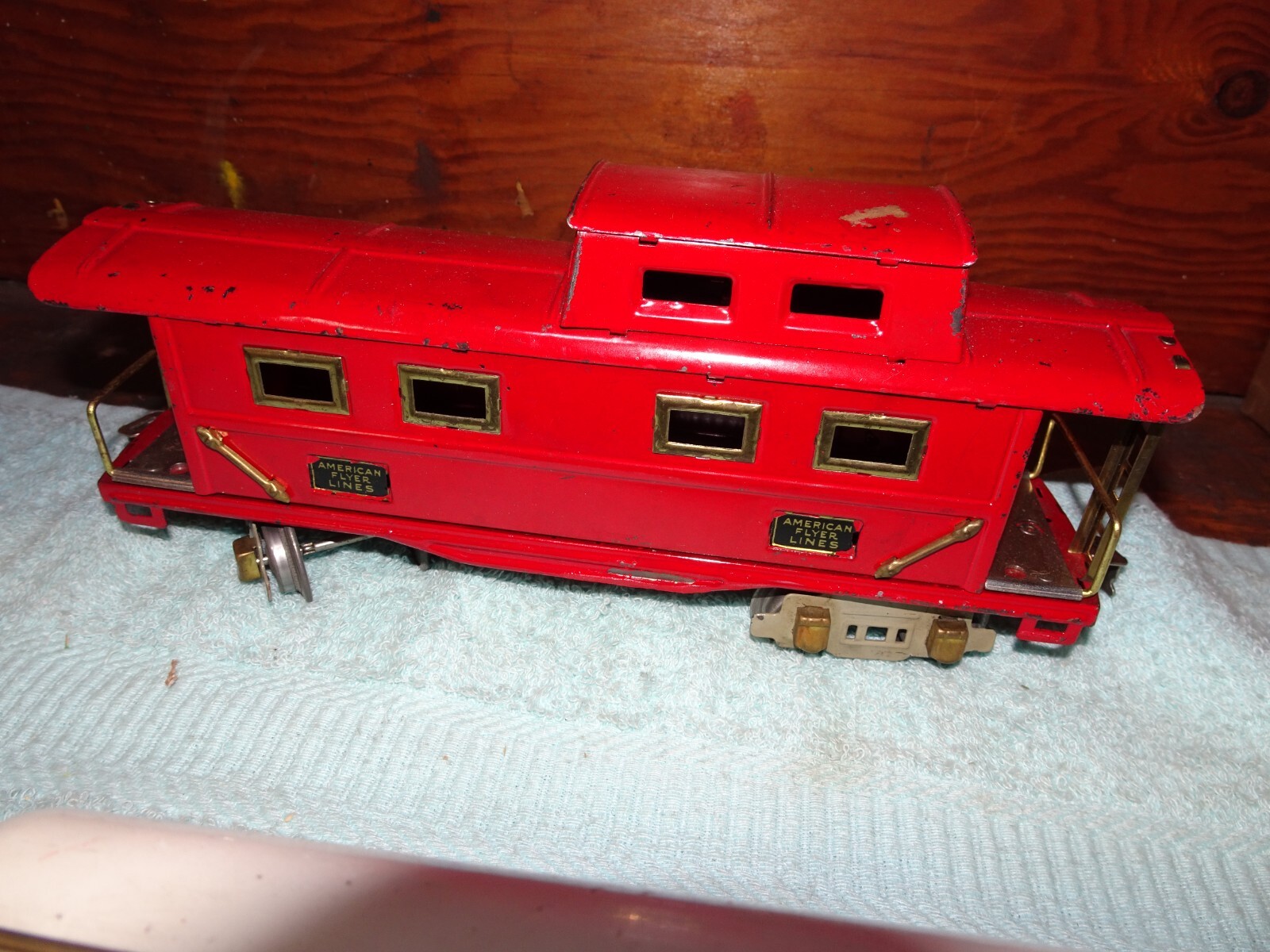 American Flyer Prewar O Gauge Tinplate 629 Torpedo Engine 1134 Tender Set w’ Ac