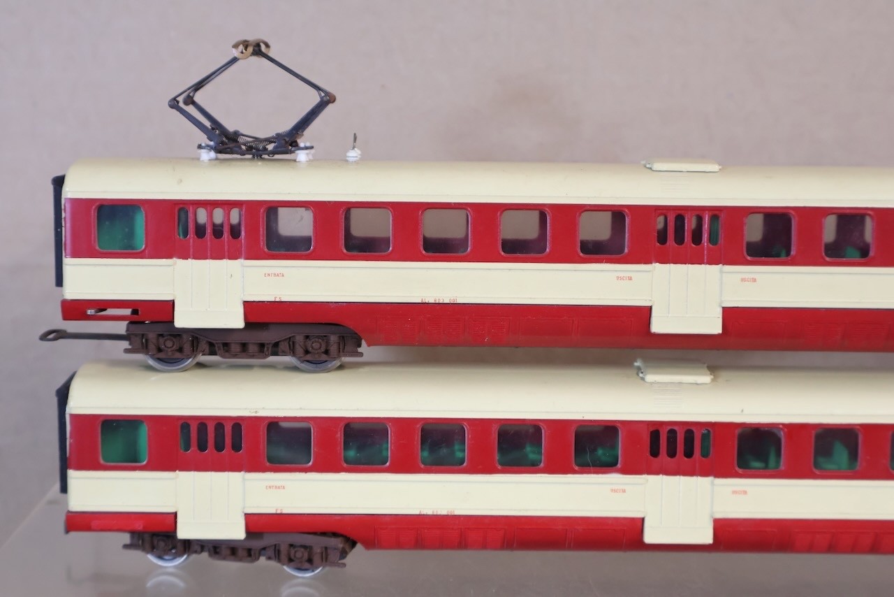POCHER 810/2L/PO FS TIPPO CLASS ALe 803 ELECTROMOTRICE LOCOMOTIVE 2 CAR SET op
