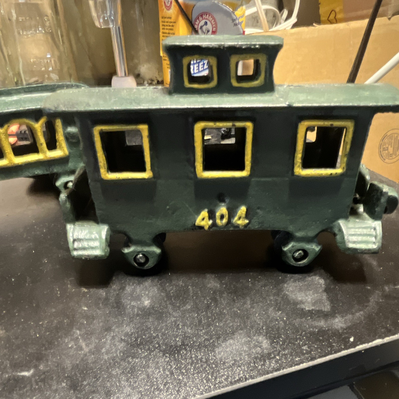 Cast Iron 0-4-0 Steam Locomotive w/ Cars 403/404/40