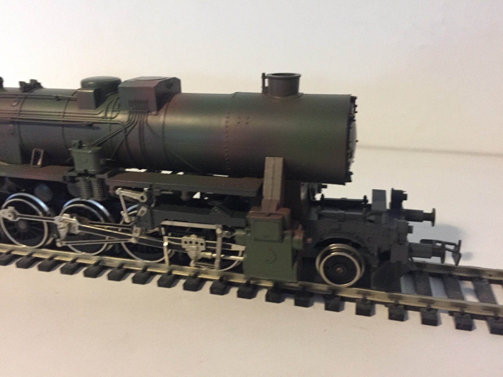 Liliput 852 Ensemble of Br52 2-10-0 in DRB Wehrmacht Camouflaged Epoch ii Livery
