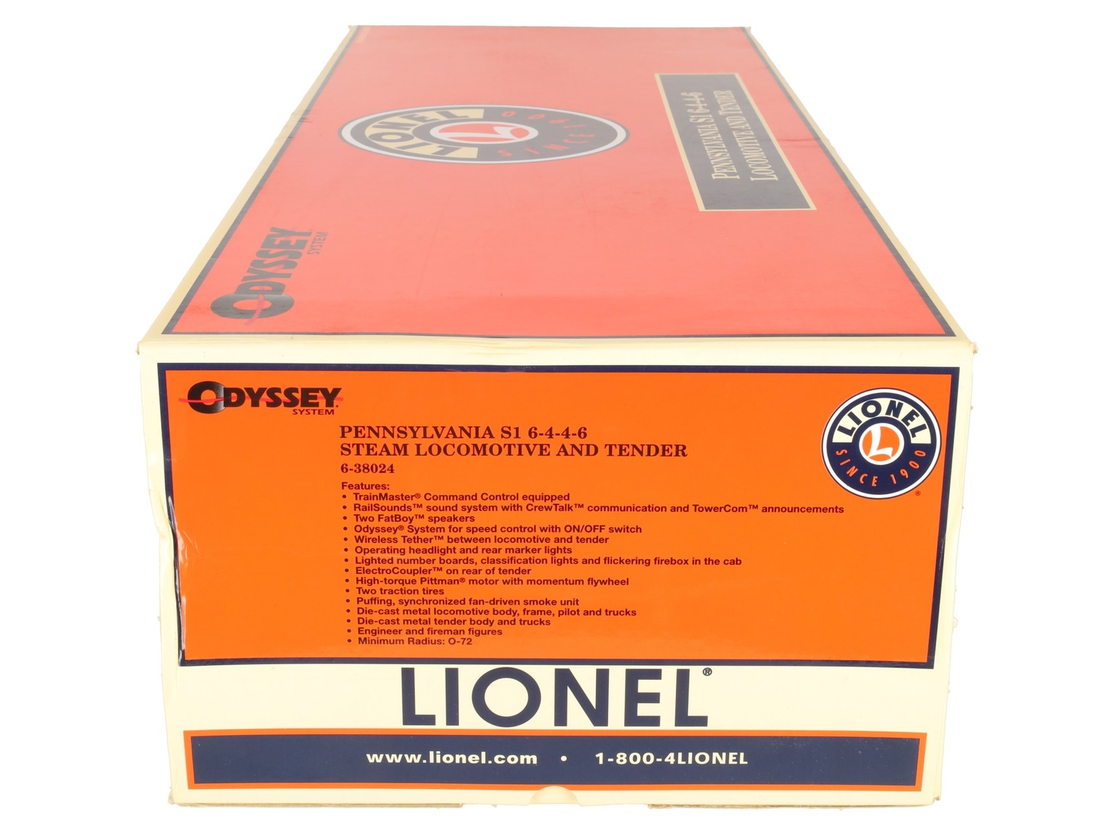Lionel 6-38024 O Pennsylvania S1 6-4-4-6 Steam Loco & Tender #6100 w/Odyssey LN