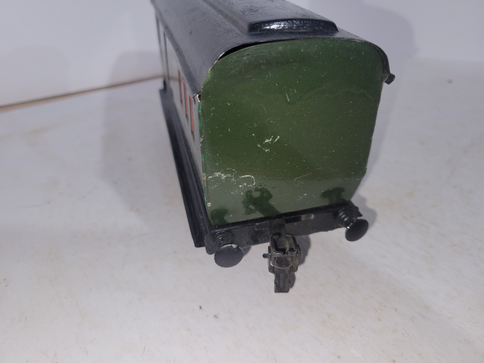 Prewar Märklin – 1-GAUGE “Kaiser Post” Car – postal rail car – green