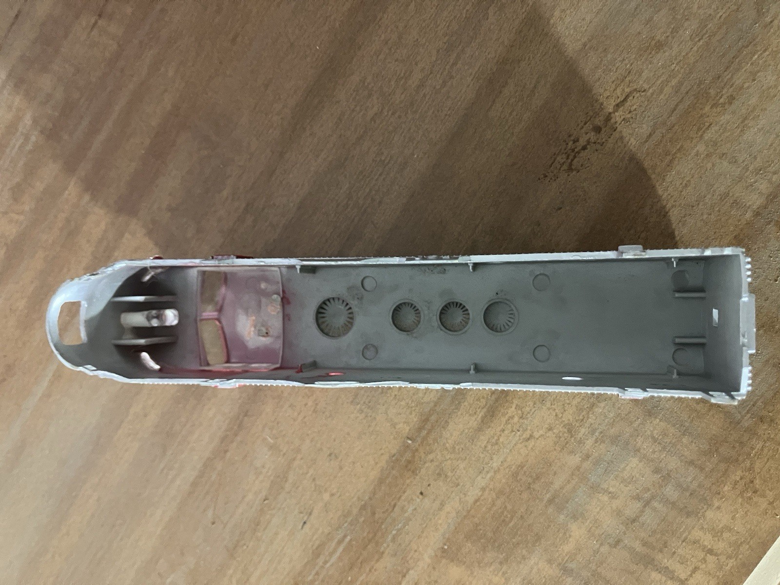 HO Santa Fe Diesel Locomotive Body Shell Red Silver Yellow Black