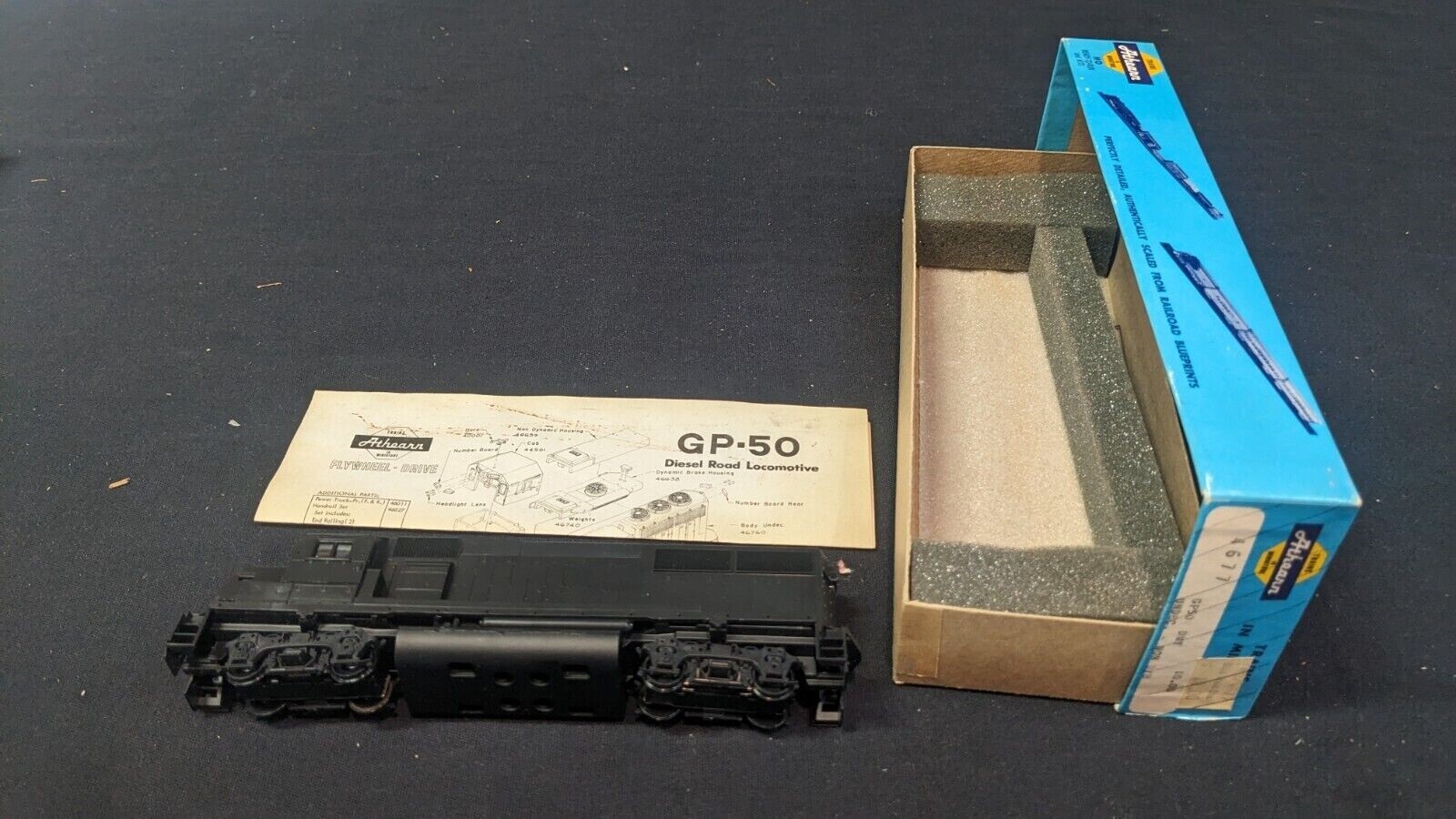 Athearn HO Union Pacific F7A Super, Mo-Pac HERBIE Safety car, & GP50 Diesel Loco