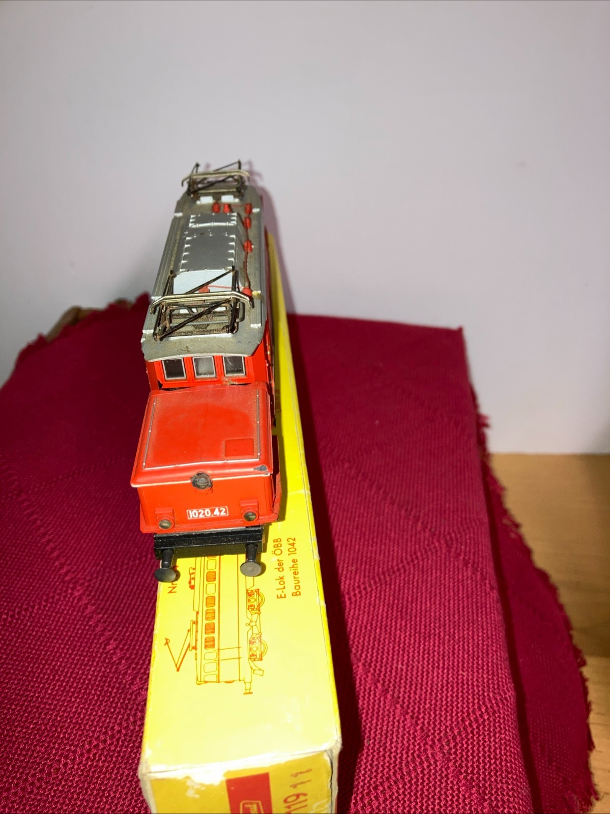 Liliput HO Electric Locomotive #119 Red/ Orange, OB