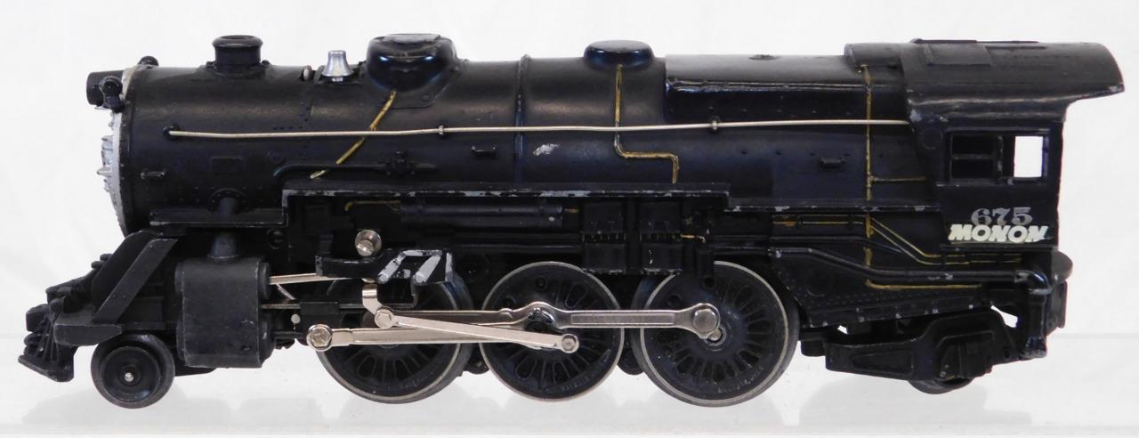 Lionel Trains #675 Steam Engine 2-6-2 version 1948-49 Monon Smokes Runs Postwar