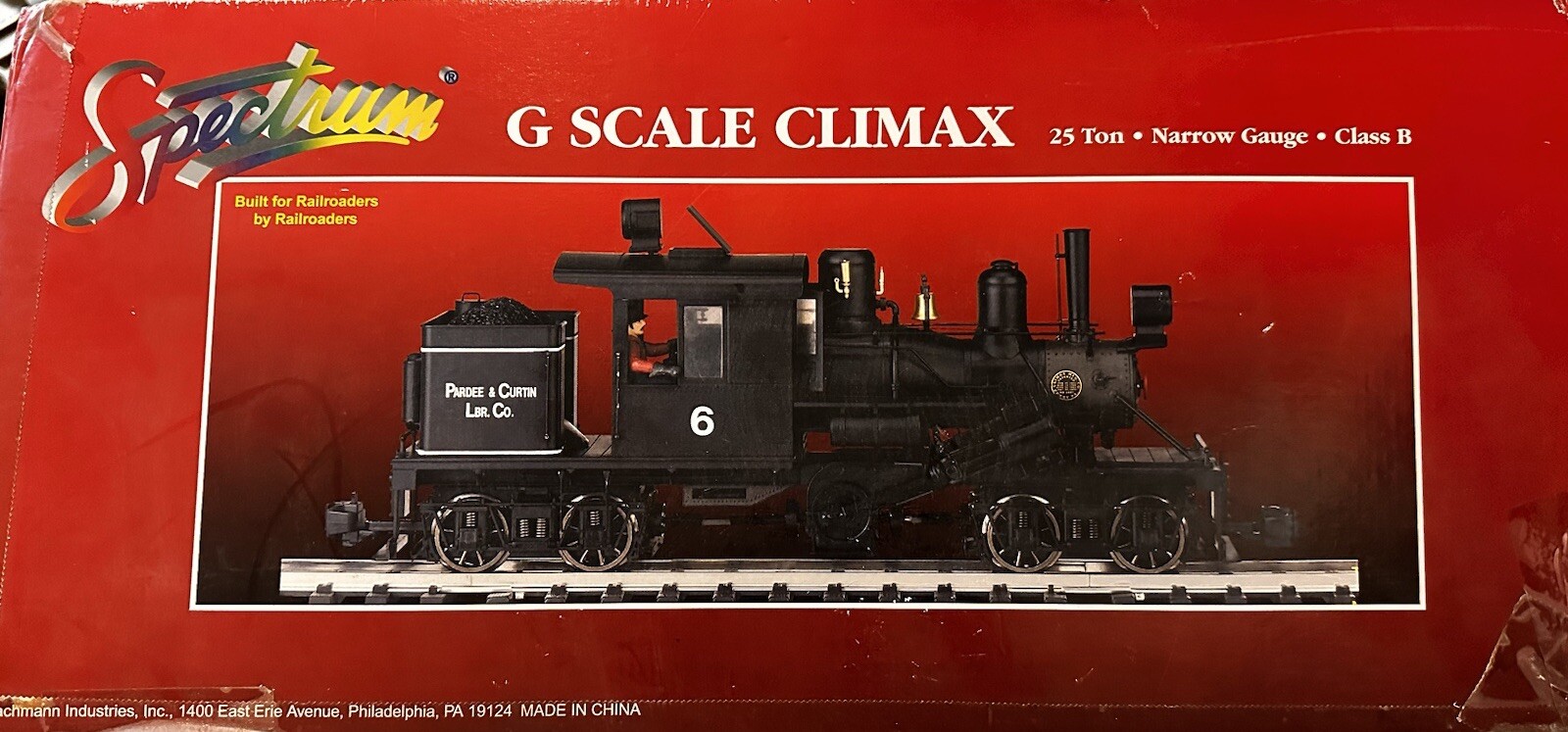 Climax Spectrum 25 Ton Narrow Gauge Class B New River Lumber 1:20.3 Scale