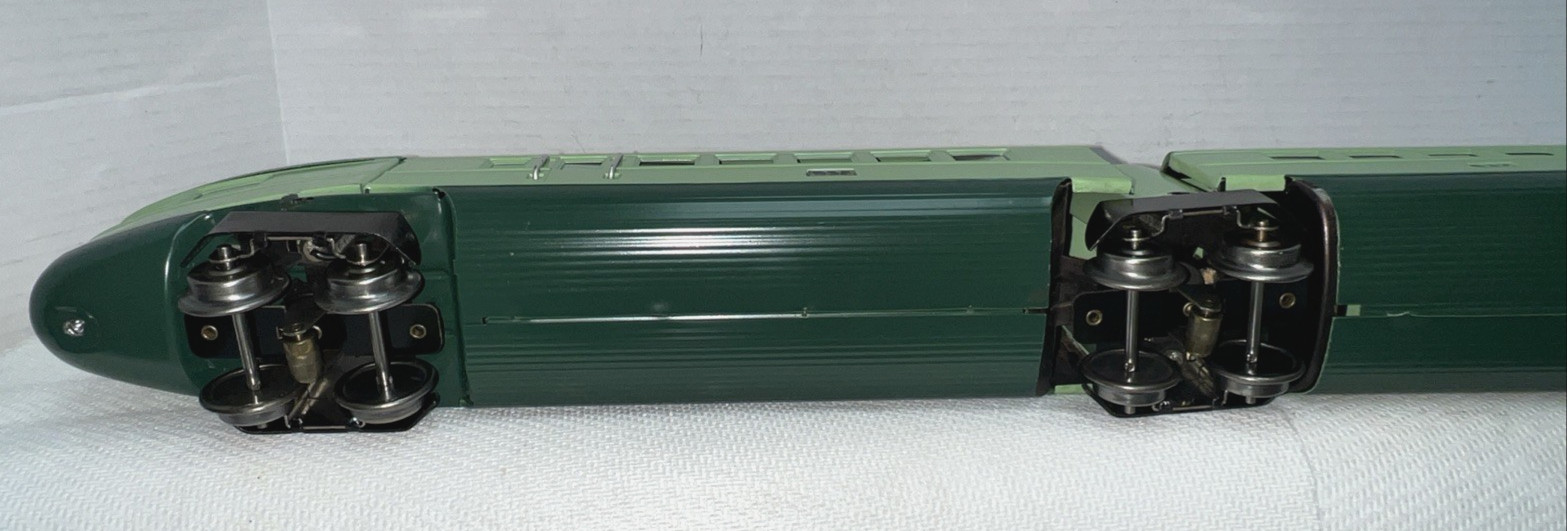 LIONEL PREWAR O-GAUGE TWO-TONE GREEN CITY OF DENVER SET 6531W W/636W/637/637/638