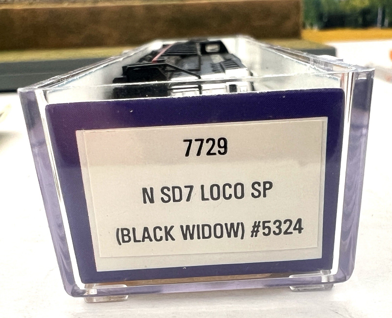 N Scale Life-Like 7729 EMD SD 7 SP Locomotive Black Widow #5324 (Tested) Engine