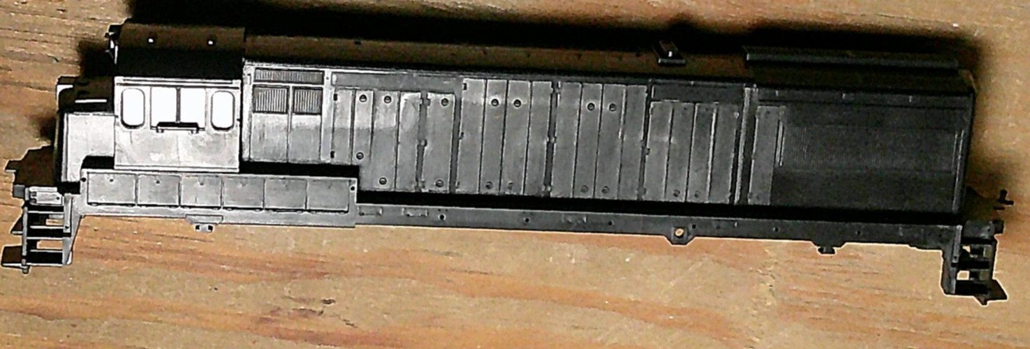 Diesel locomotive shell black unknown make