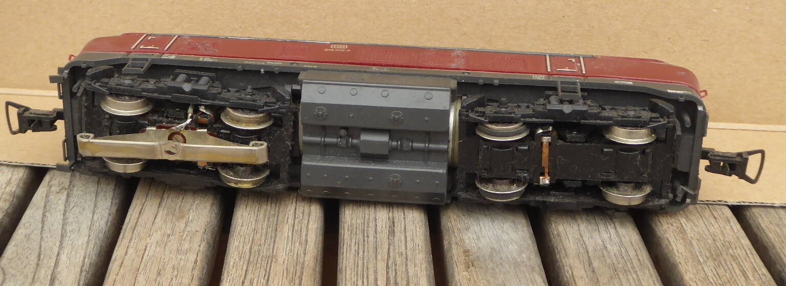 Röwa 1201 H0 3-Leiter Dc Diesel Locomotive Br 216 016-6 DB Light Red/White