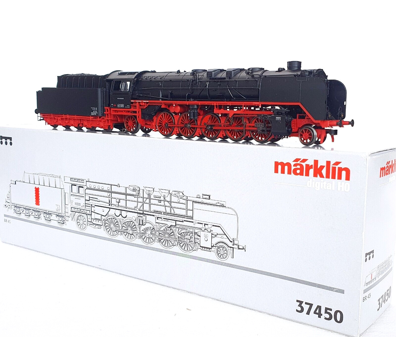 Marklin DIGITAL AC HO Deutsche Bundesbahn DB BR-45 STEAM LOCOMOTIVE + SMOKE MIB!