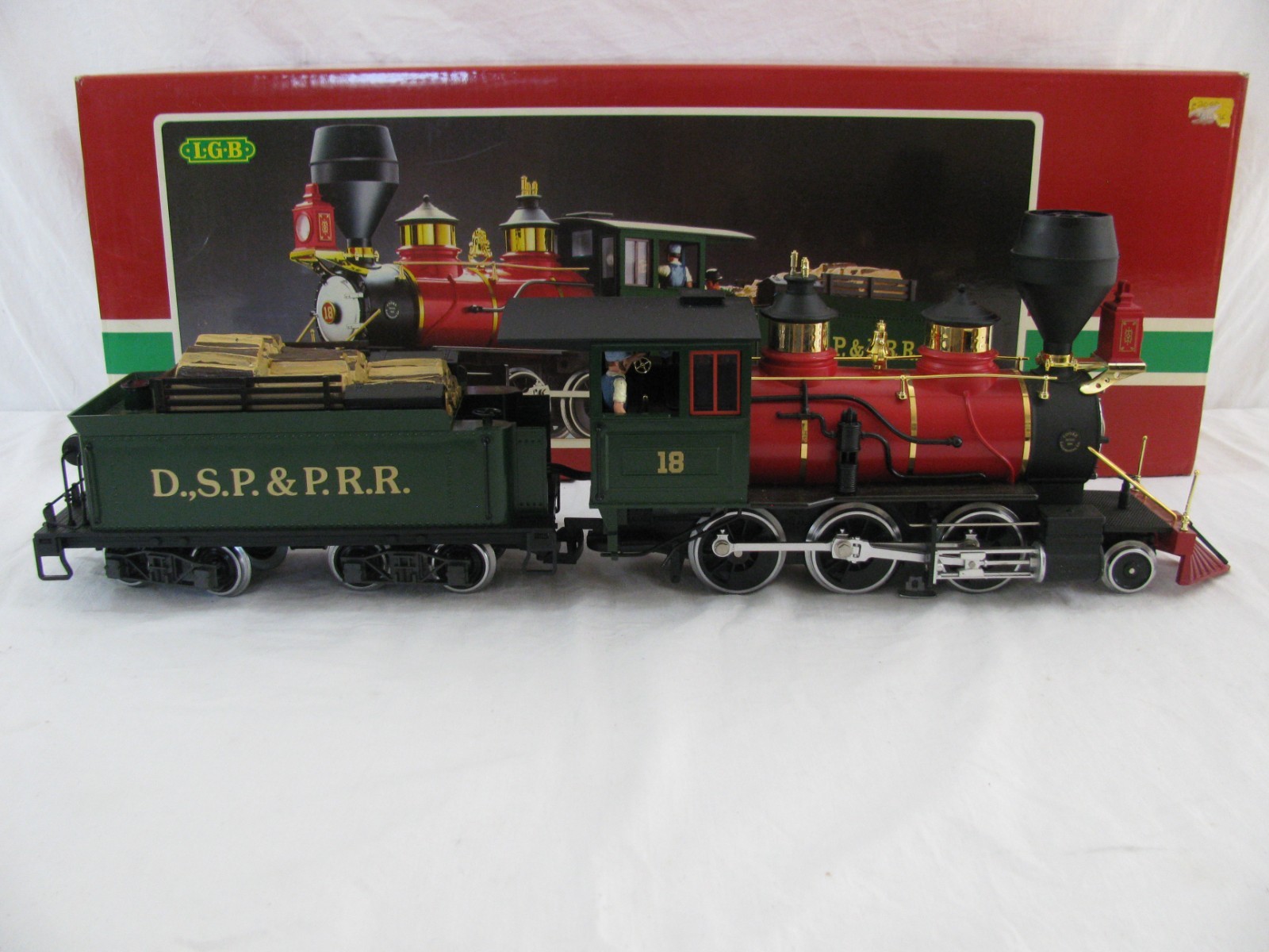Vintage Lehmann LGB G Scale DSP & PRR 2-6-0 Mogul Steam Locomotive #2018D EX