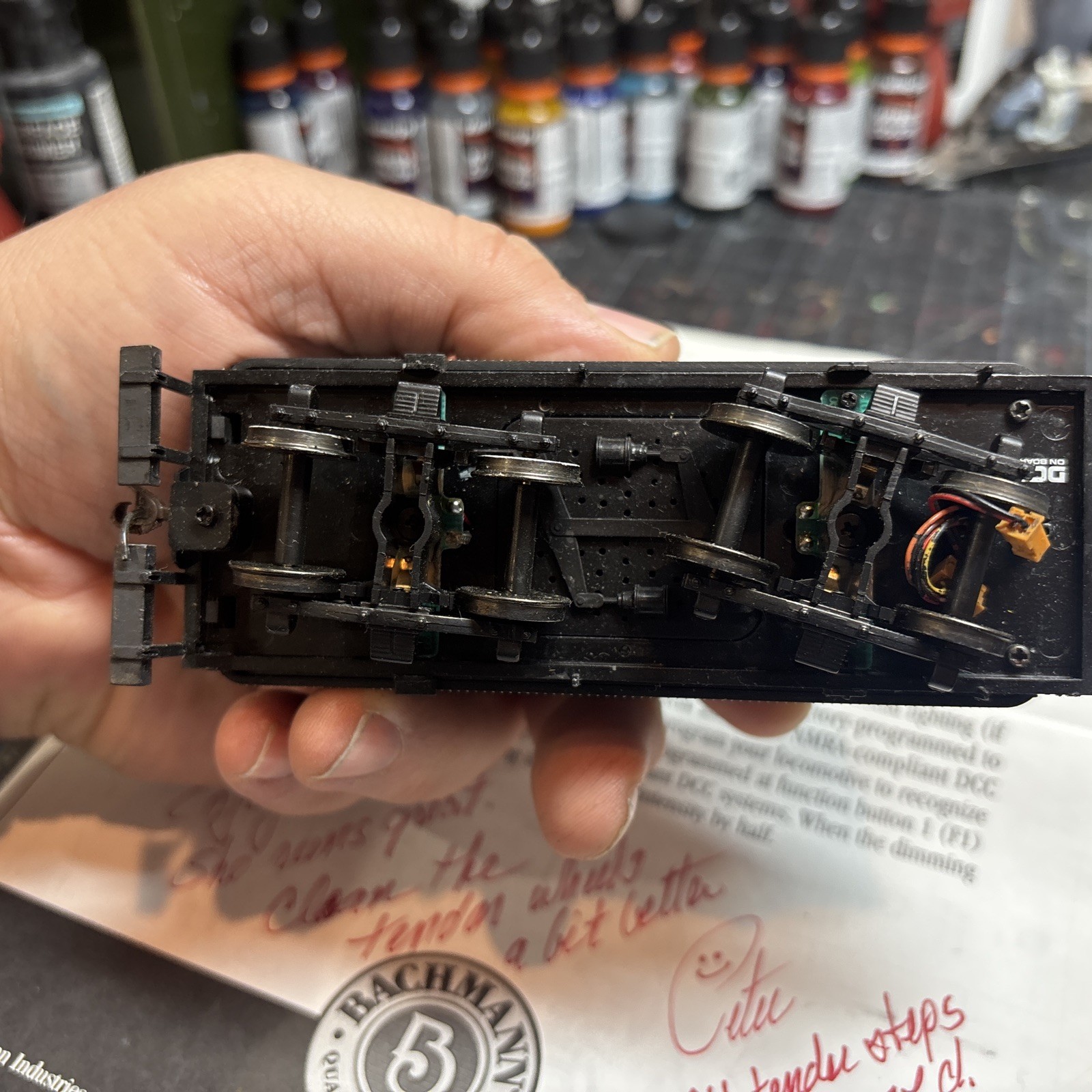 Bachman Dcc Engine And Tender Car Used With Tender Steps Included
