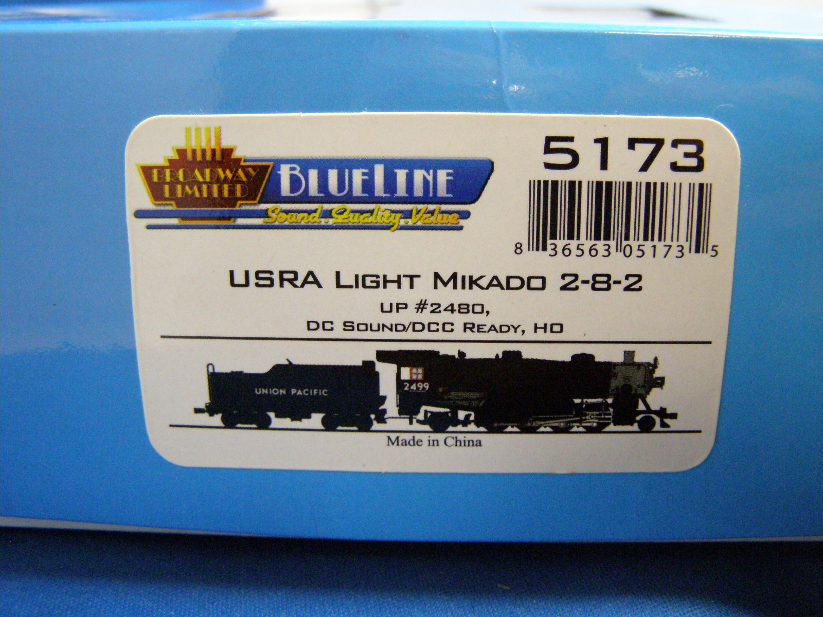 HO Broadway Limited Blueline USRA 2-8-2 Lt Mikado Union Pacific DCC/SND
