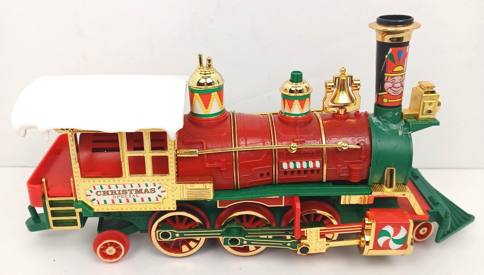 Vtg 1986 New Bright Christmas Special Express Locomotive FOR PARTS 13 1/2″ Long