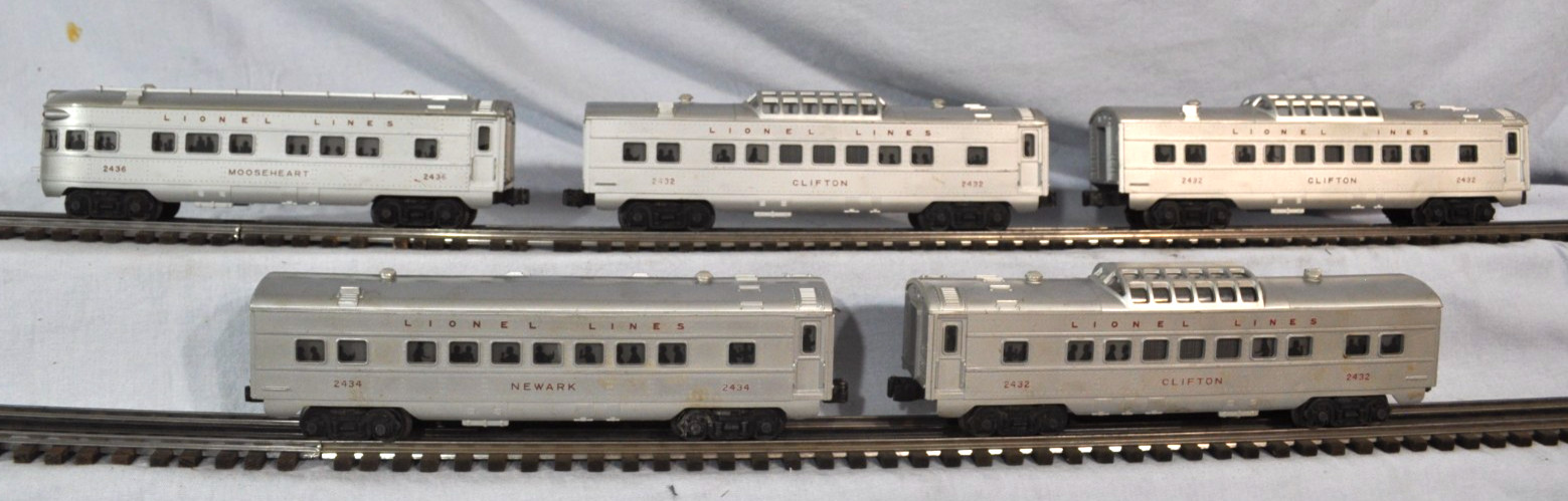 LIONEL 2432 Clifton 2432 Clifton 2432 Clifton 2434 Newark 2436 Mooseheart 5 Cars