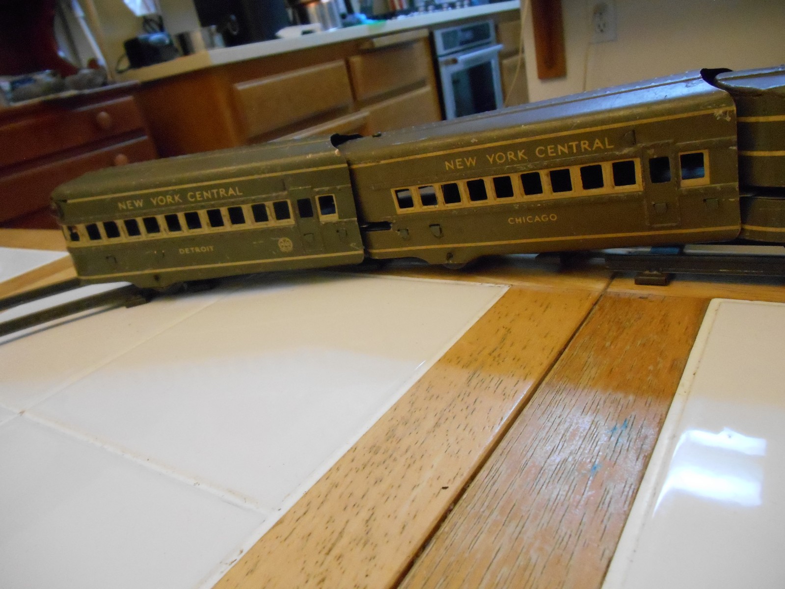 Marx Prewar Mercury NYC Wind Up Train Set Detroit Chicag O Gauge Tin Litho Works