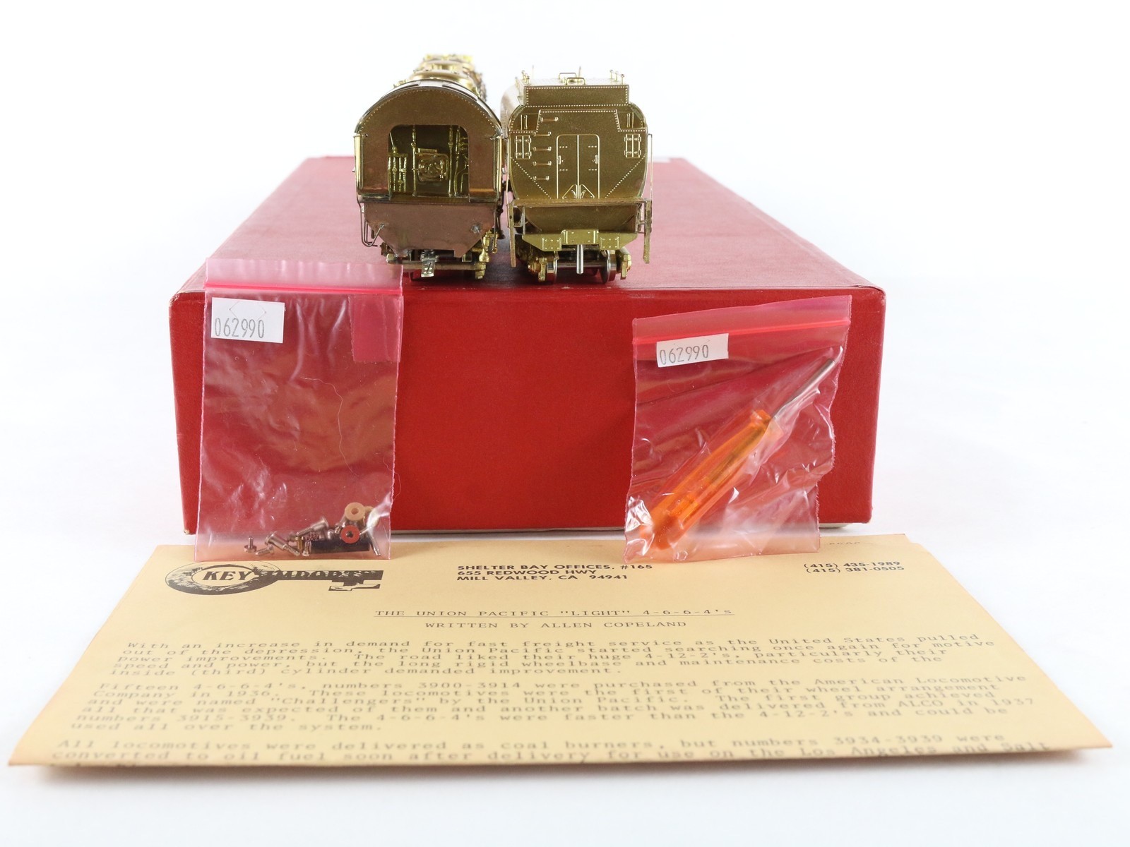 Key Imports HO UP 3800 Challenger 4-6-6-4 Oil Unpainted Brass Loco & Tender