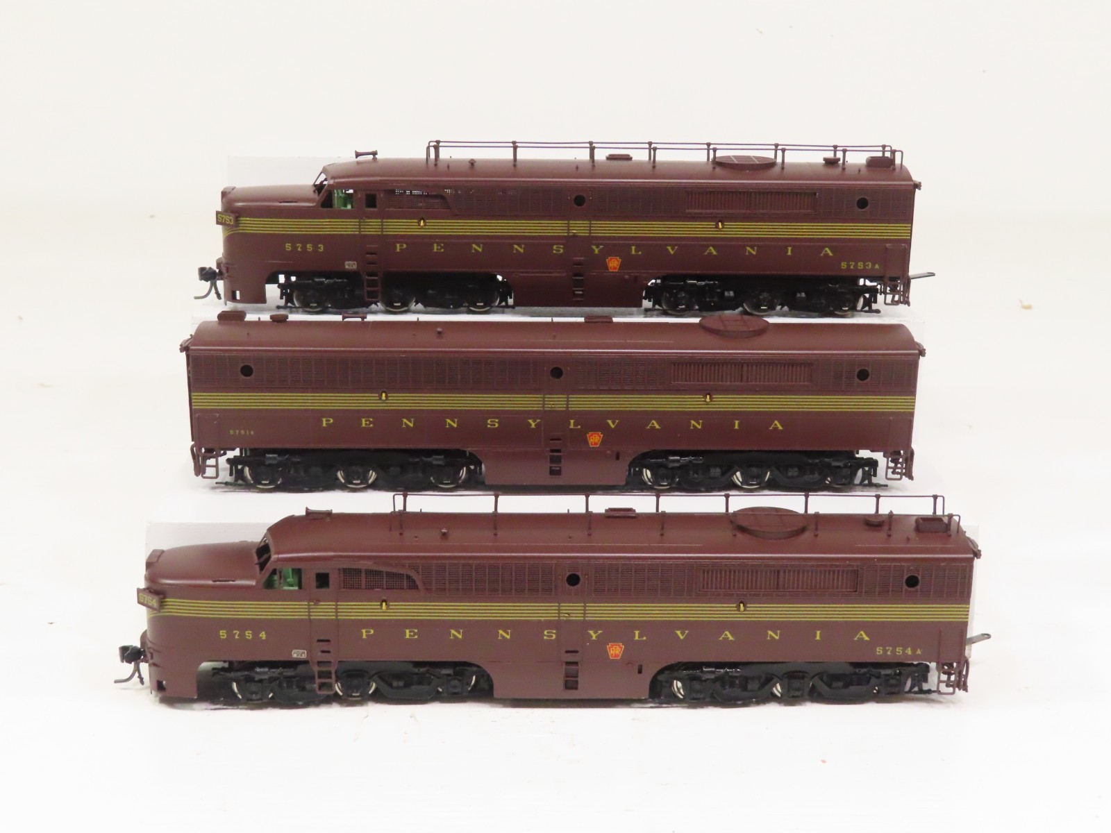 Key Imports HO Brass PRR Alco PA-1/2 3-Unit Set Tuscan Red #83 RARE NIB 12811