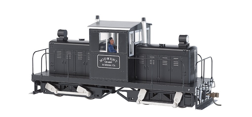 Bachmann 29201 MIDWEST QUARRY (SILVER & BLACK) – WHITCOMB 50-TON DCC On30 Scale