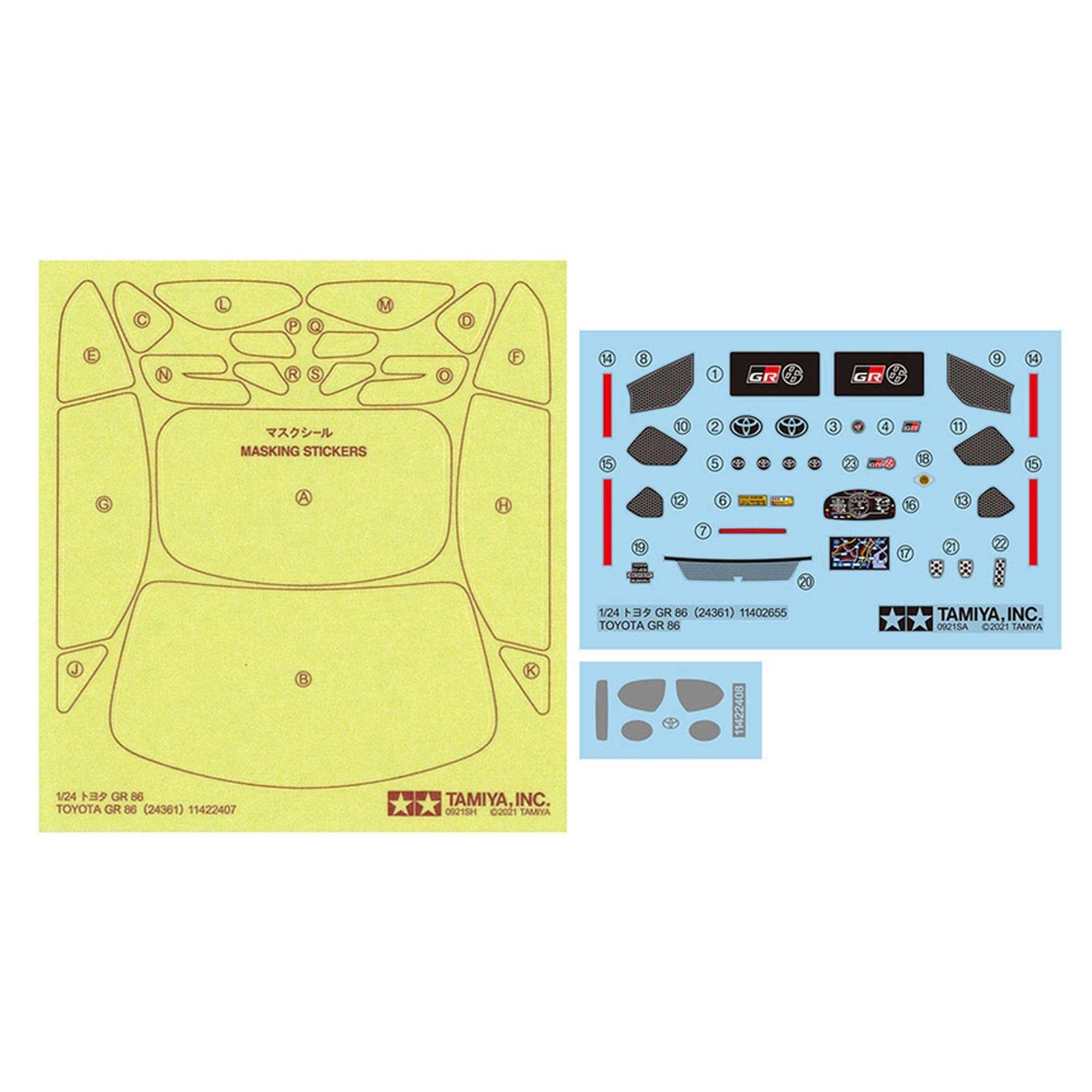 Tamiya 1/24 Toyota GR 86 TAM24361 Plastics Car/Truck 1/24 1/25