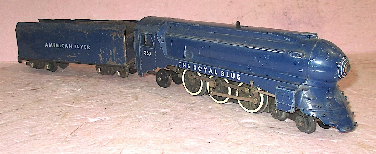 American Flyer 350 THE ROYAL BLUE 4-6-2 Die-Cast B&O Steam Locomotive TESTED