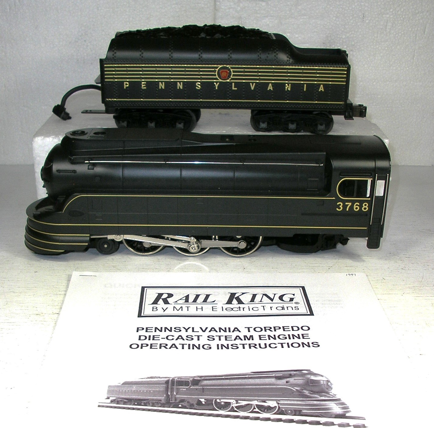 MTH Railking 30-1118-1 Pennsylvania 4-6-2 K-4s Torpedo 3768, Die-Cast, PS1, O31