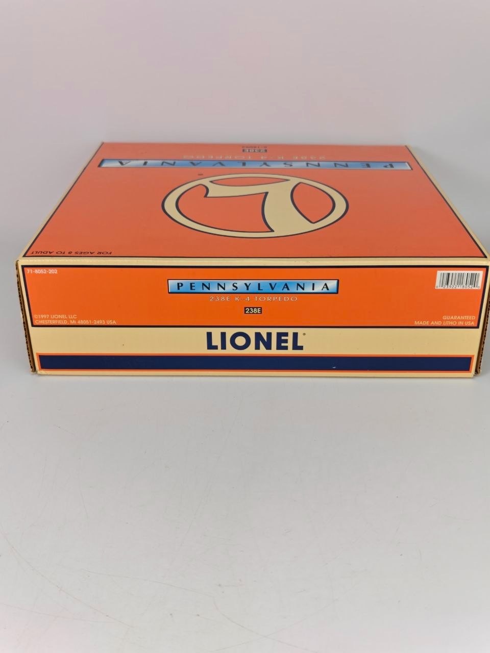 Lionel 6-18052 Pennsylvania Torpedo K4 Steam Locomotive # 238E w/ Lionel Letter