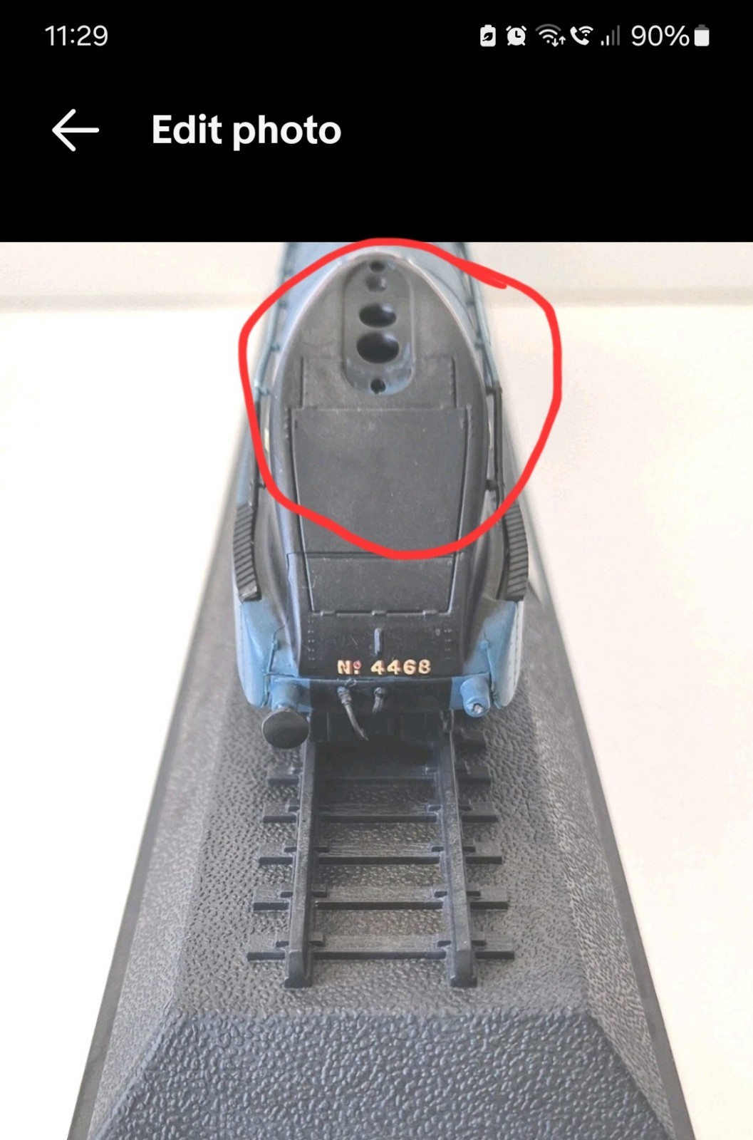 Vintage Mallard Model Train 1938 Class A4 No. 4468 On Stand.