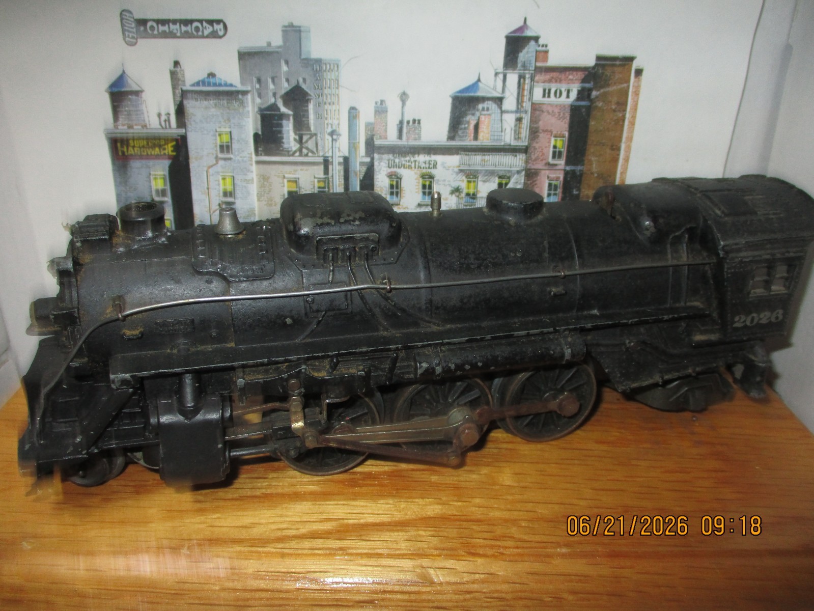 VINTAGE Lionel Steam Locomotive #2026 Engine O27 Gauge 2-6-4~RUNS/LIGHTS/SMOKES