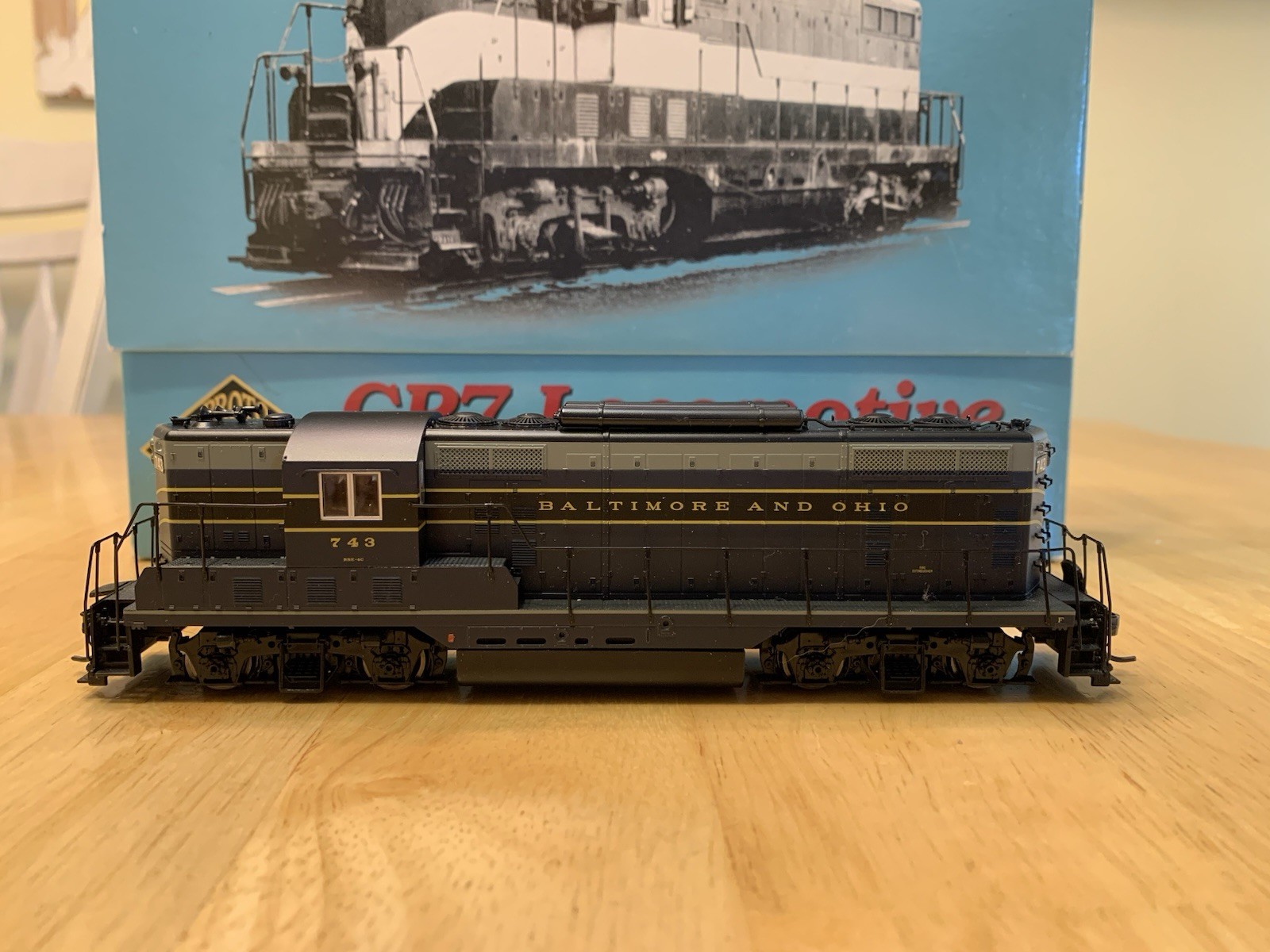 B&O GP7 Deisel Locomotive HO Scale Proto 2000 23243 Baltimore & Ohio Road #743