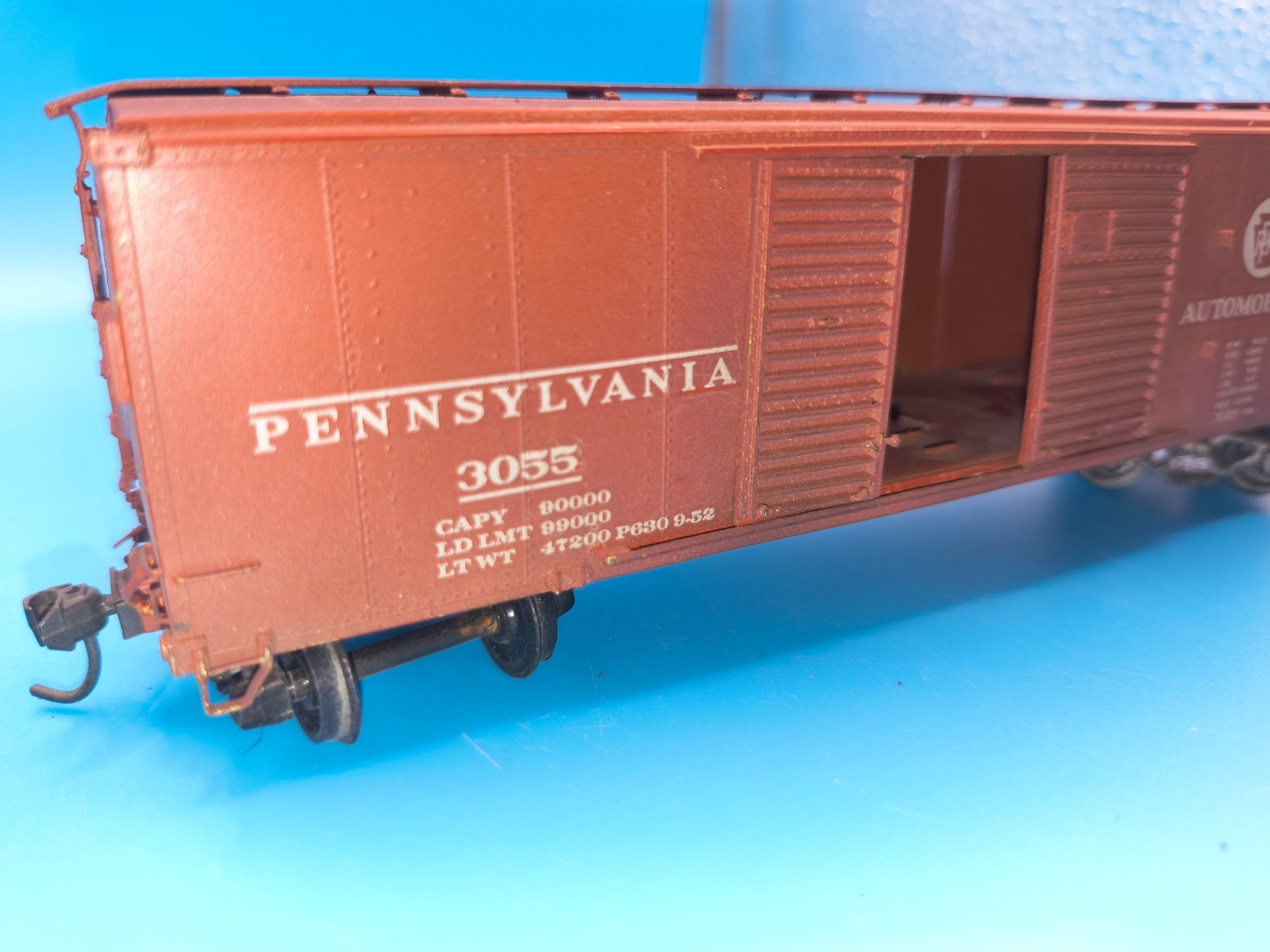HO BrassBOX CAR PENNSYLVANIAN RAIL ROAD AUTOMOBILES Mastadon Sunset ? Korea