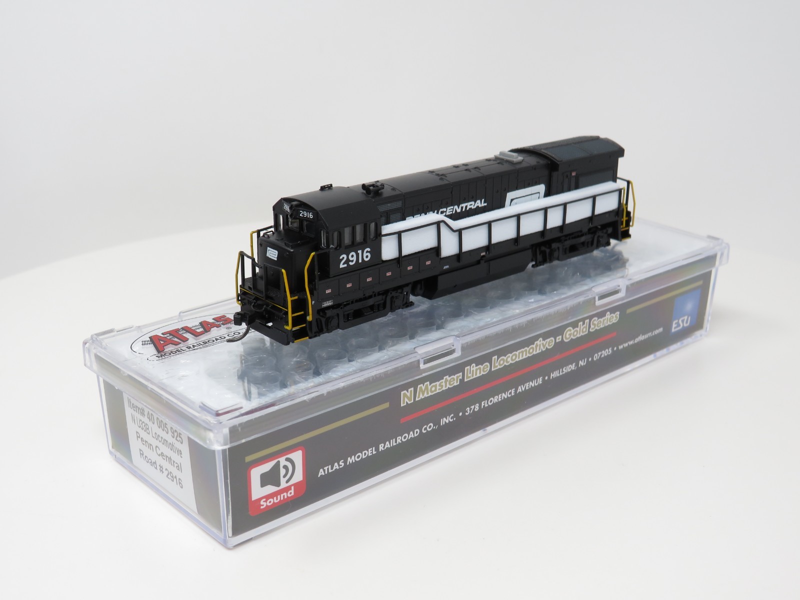Atlas N 40005925 DCC Sound Penn Central GE U33B Diesel Locomotive ESU LokSound