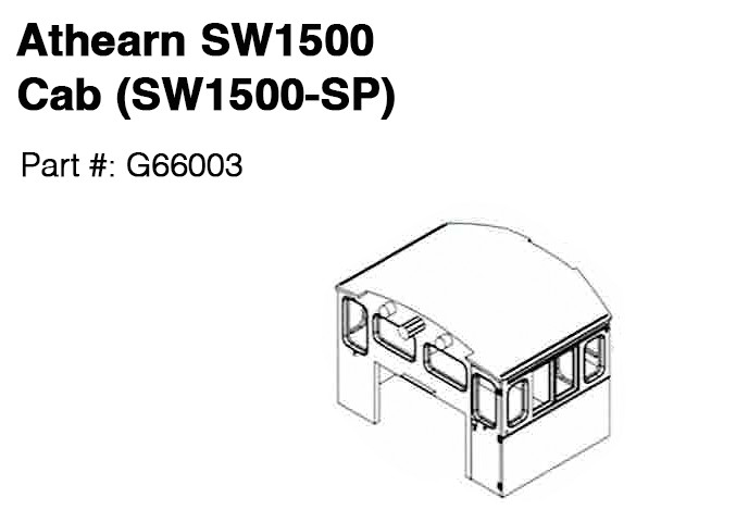 Athearn HO RTR SW1500, MP15-AC locomotive Part # G66003 Southern Pacific Cab New