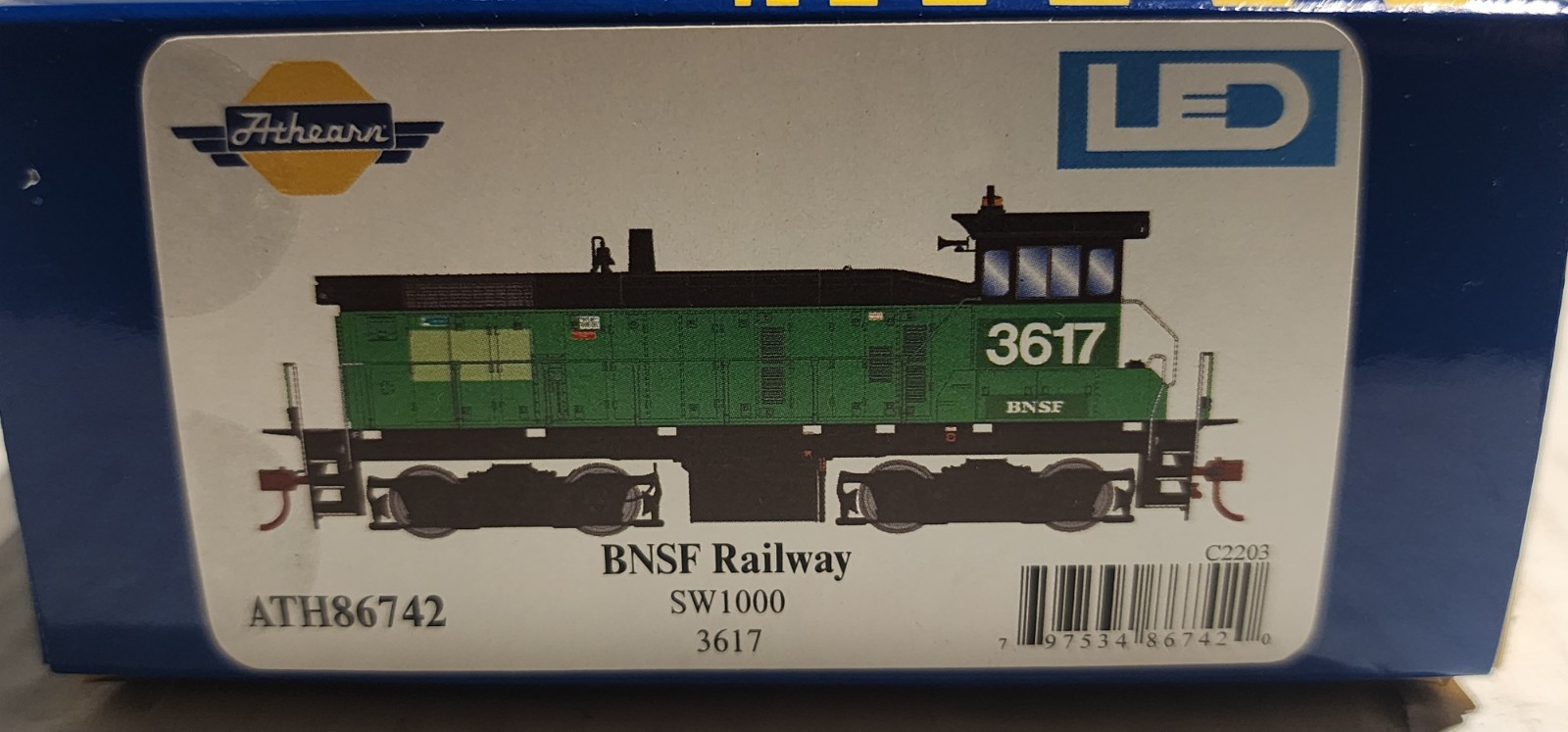 Athearn HO Scale SW1000 Diesel BNSF Railway #3617 DCC/SOUND Ready