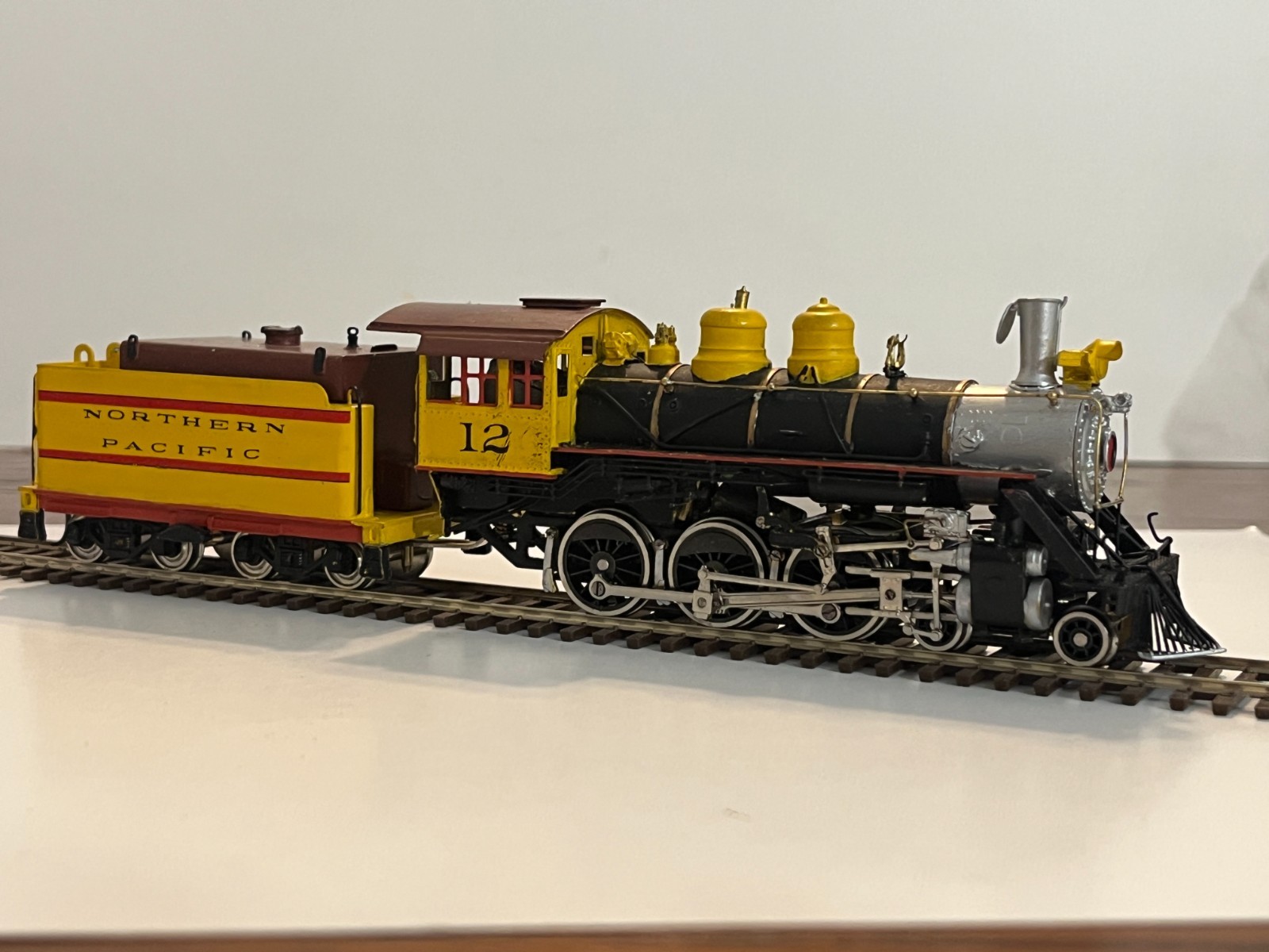 New, Ho brass, Fujiyama, PFM, A&LM 4-6-0. Painted as NP Northern Pacific #12