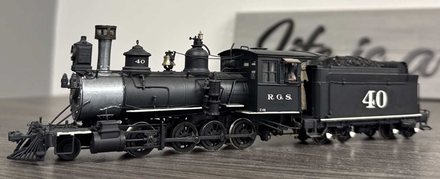 Pacific Fast Mail Sn3 Brass Consolidation Rio Grande Southern 2-8-0 C-19 #40