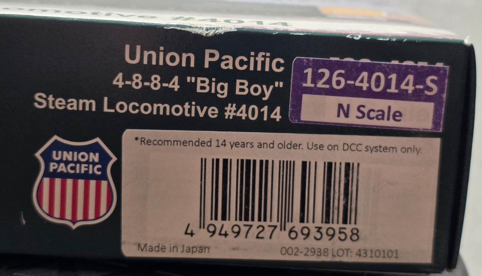 KATO 126-4014-S N SCALE UNION PACIFIC BIG BOY Steam Locomotive