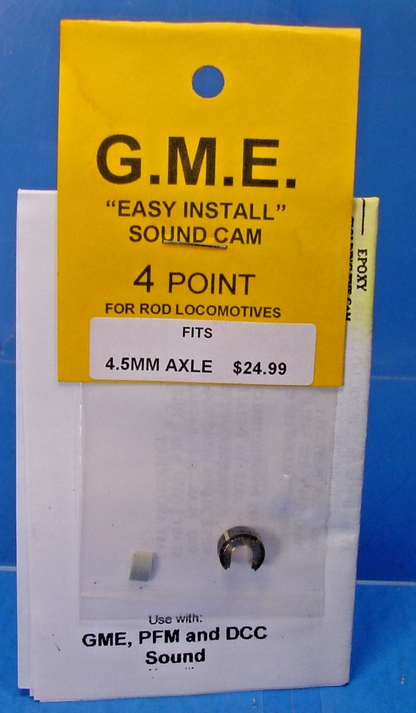 G.M.E. SOUND CAM 4.5mm AXLE 4 POINT STEAM LOCO PFM PBL DCC On3,S,O,F,G SCALE