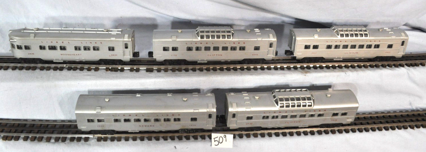 LIONEL 2432 Clifton 2432 Clifton 2432 Clifton 2434 Newark 2436 Mooseheart 5 Cars