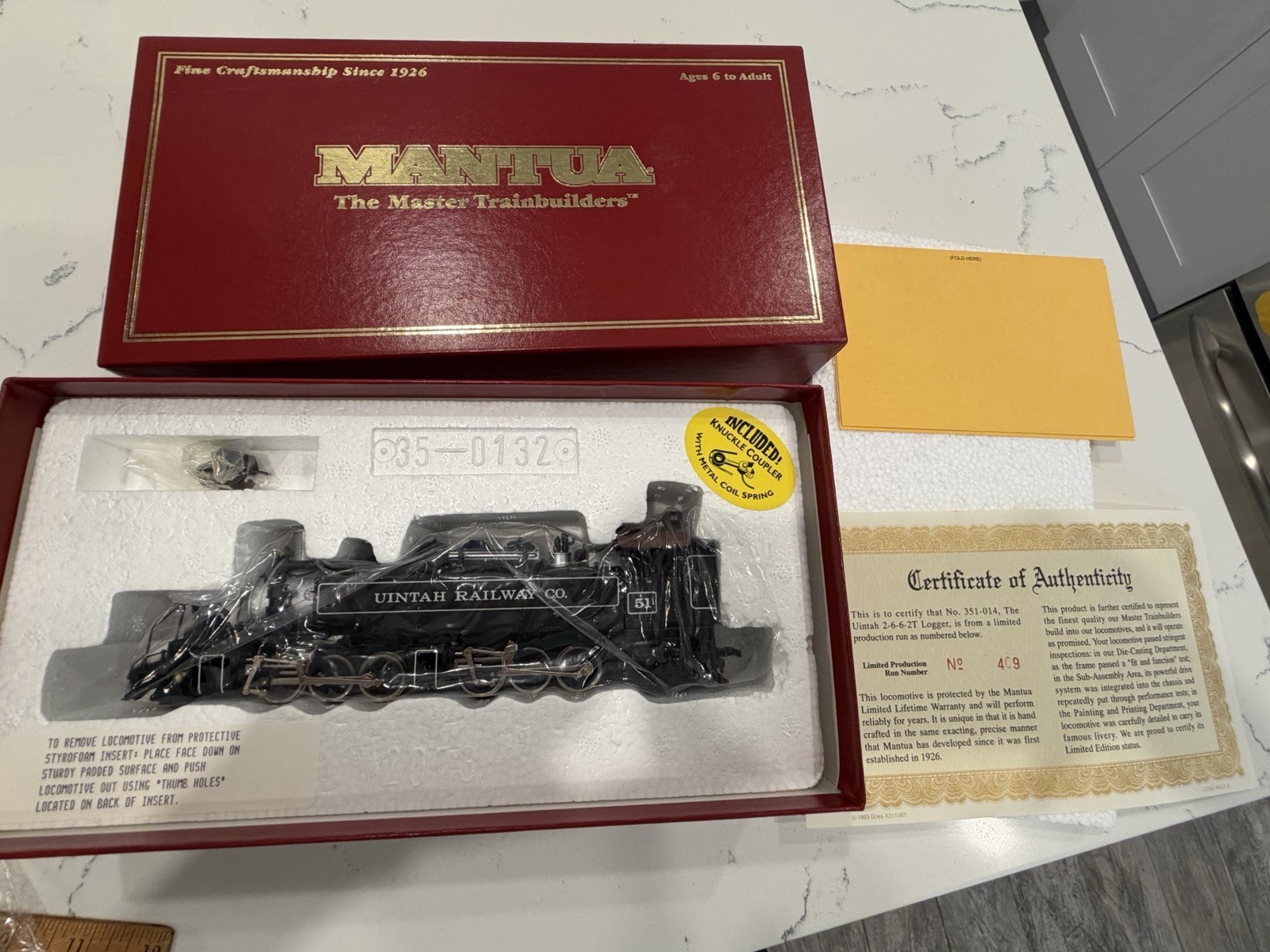 MANTUA 351014 2-6-6-2 T Unitah Articulated Logger W/Boxed Limited Production#409