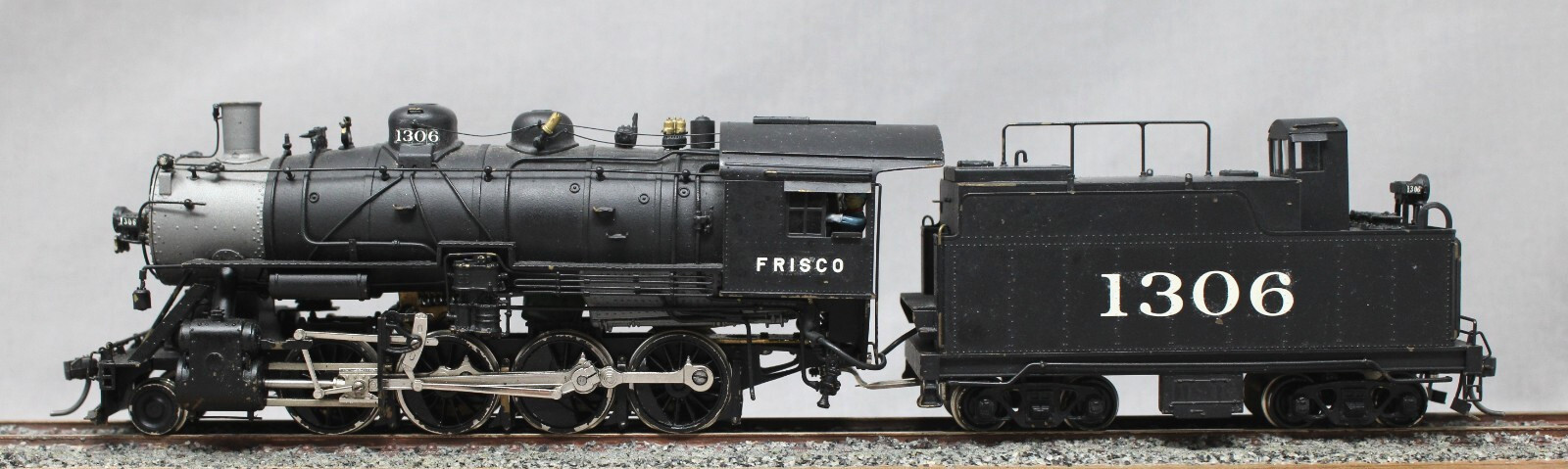 HALLMARK MODELS BRASS Frisco Class 1306 2-8-0 Consolidation Steam Locomotive, C8