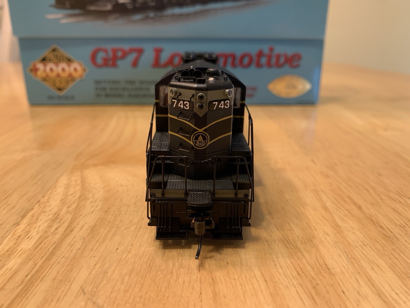 B&O GP7 Deisel Locomotive HO Scale Proto 2000 23243 Baltimore & Ohio Road #743
