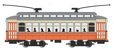 Bachmann 61089 N Scale Brill Trolley Standard DC Painted Unlettered