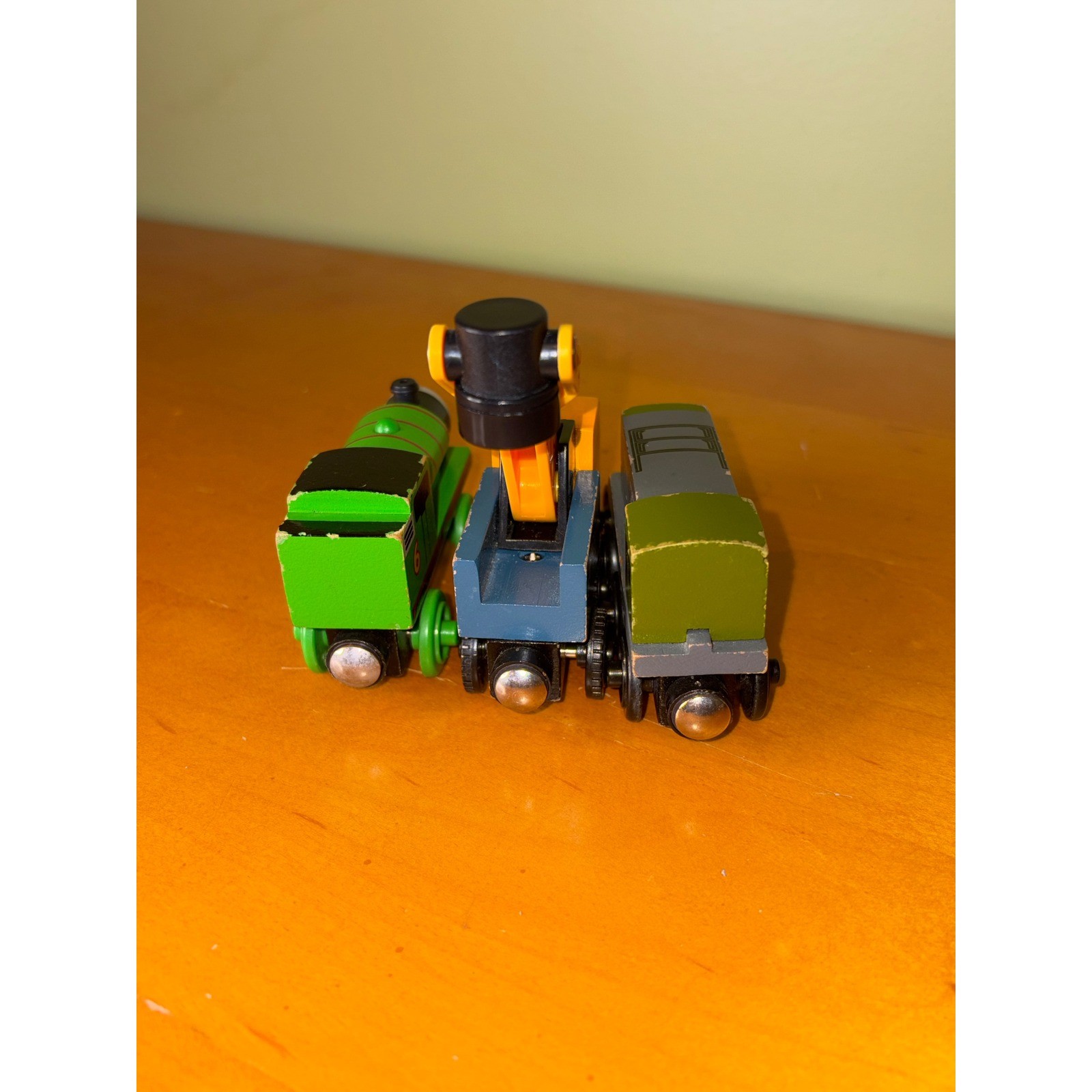 Thomas & Friends Wooden Railway Percy Butch Dodge Train Lot 3pc Sodor Magnetic