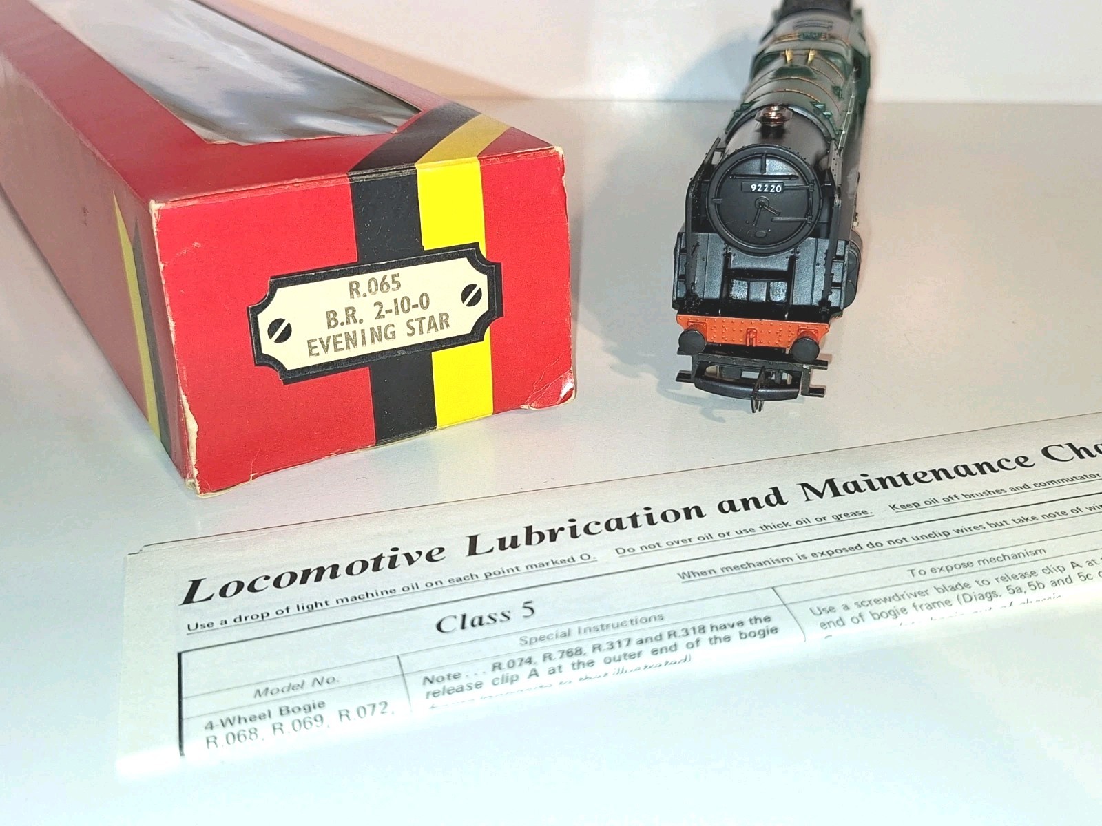 Hornby R065 BR 9F Evening Star #92220.New Old Stock. Wheel Delamination.Boxed.OO