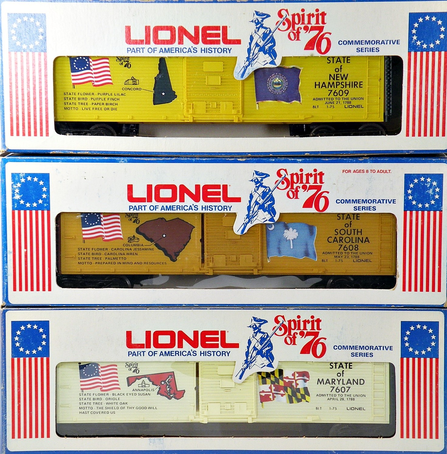 Lionel 6-1776 Spirit of ’76 Set Complete w/Loco Caboose 13-Cars 1975